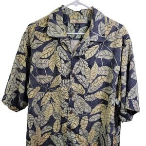 Tommy Bahama 100% Silk Men's Button Front Hawaiian Shirt Size L 32226-1315